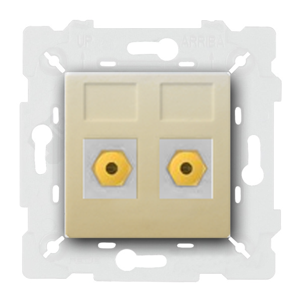  Розетка аудио / видео RCA Fede Vintage Tapestry Бежевый (в сборе)